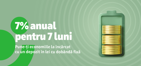 Новый депозит в леях с фиксированной процентной ставкой 7% годовых от OTP Bank